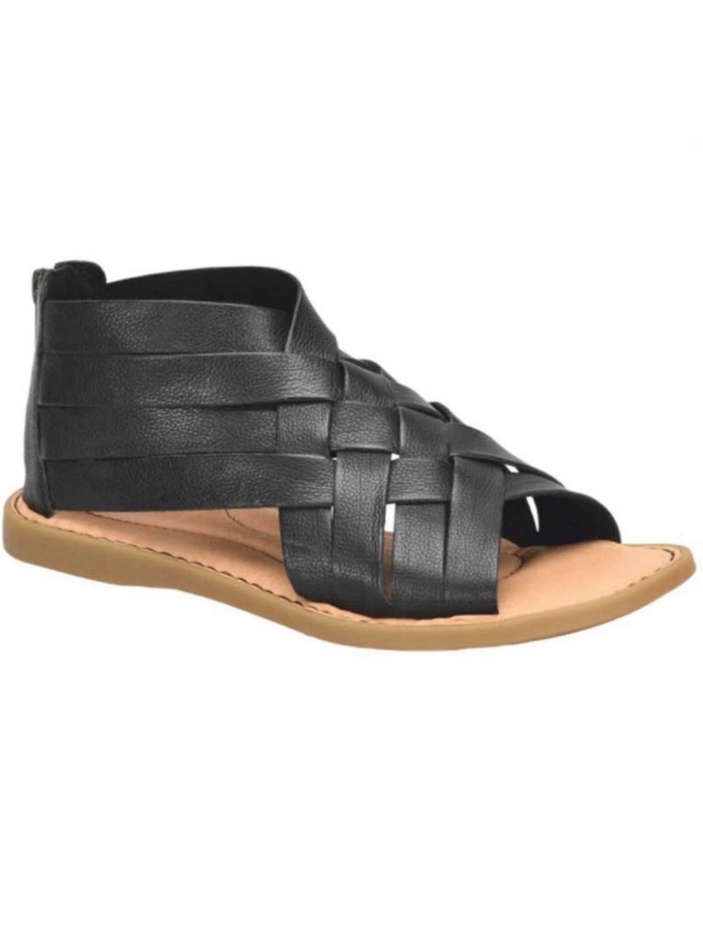 Born IWA Woven Leather Black Sandal